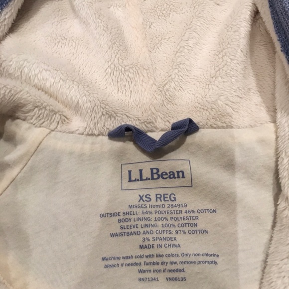 LL BEAN KNIT HOODED JACKET - Picture 2 of 5